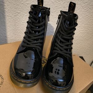 Dr. Martens Glossy Black Kids Boots